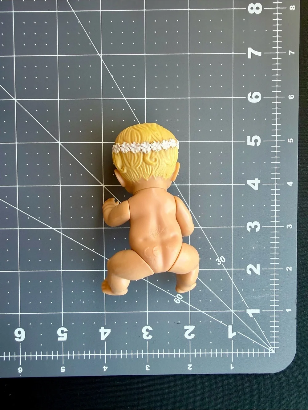 Zapf Creation Mini Baby Doll Figure * Blonde * Blue Eyes * Flower Headband